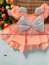 Load image into Gallery viewer, BT669 Peachy Keen: Baby's Glitzy Ruffle Dress