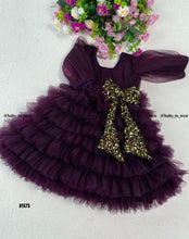 Load image into Gallery viewer, BT675 Glittering Aubergine Party Dress