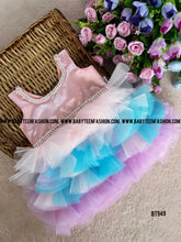 Load image into Gallery viewer, BT949 Pearl Adorned Pastel Dream Dress – Where Elegance Meets Whimsy