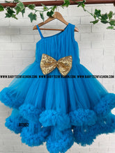 Load image into Gallery viewer, BT952 Azure Ruffle Fiesta Dress – Dance in a Wave of Blue