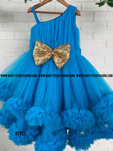 Load image into Gallery viewer, BT952 Azure Ruffle Fiesta Dress – Dance in a Wave of Blue