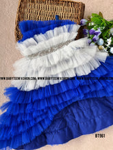 Load image into Gallery viewer, BT961 Sapphire Serenade Layered Dress - A Harmonious Melody of Style and Fun