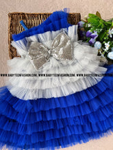 Load image into Gallery viewer, BT961 Sapphire Serenade Layered Dress - A Harmonious Melody of Style and Fun