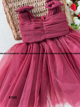 Load image into Gallery viewer, BT1209 Rustic Ruby Elegance Dress - A Symphony in Maroon