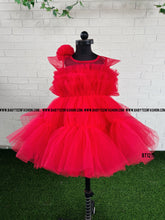 Load image into Gallery viewer, BT1215 Scarlet Salsa Ruffle Dress – Dance into Delight