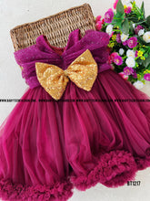 Load image into Gallery viewer, BT1217 Burgundy Blossom Gala Dress – Elegance in Every Twirl