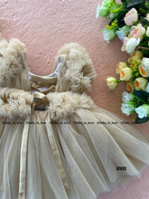 Load image into Gallery viewer, BT693 Vanilla Dream: Soft Elegance Party Dress for Tiny Trendsetters