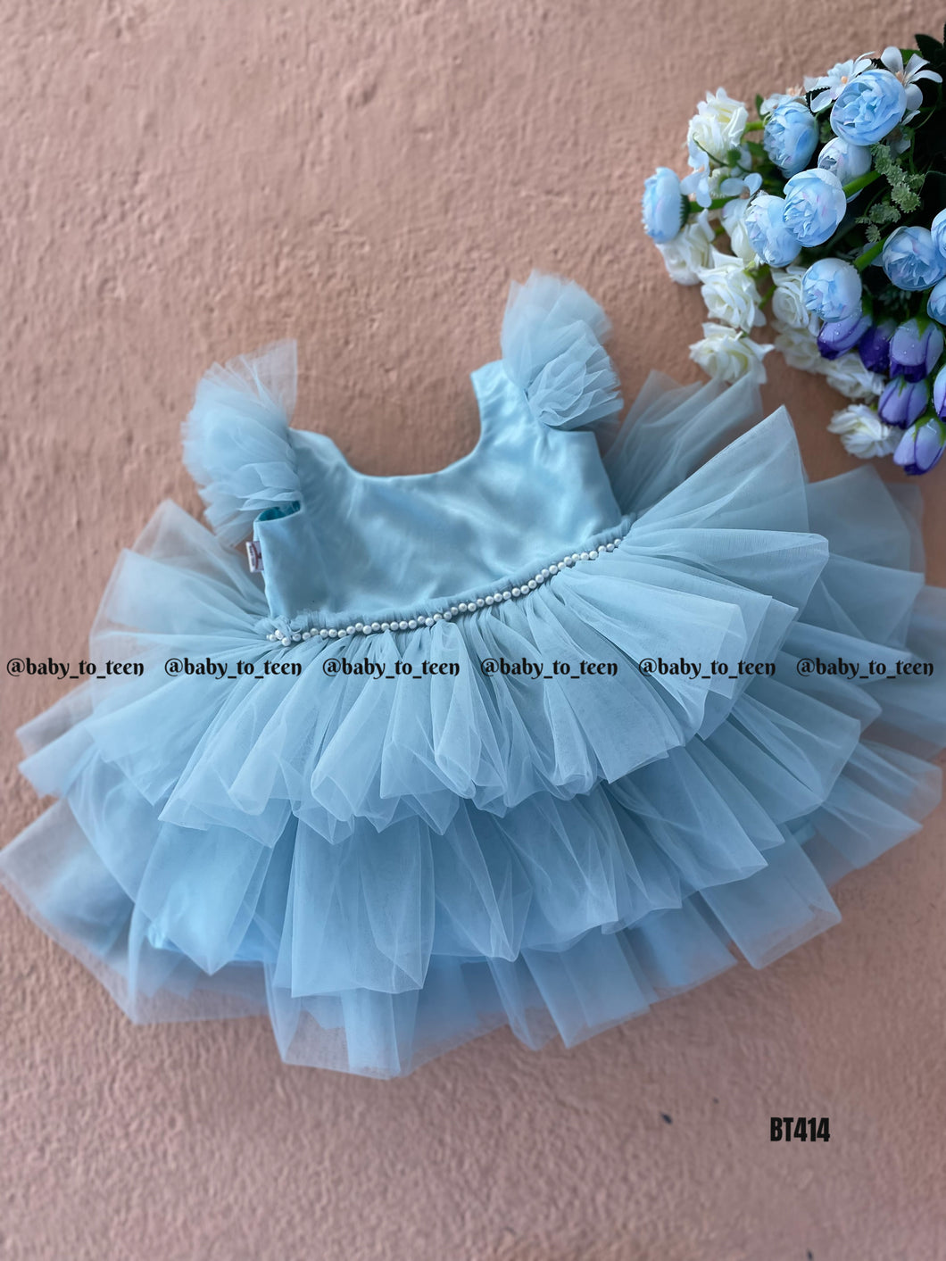 BT414 Celestial Charm - Baby’s Blue Party Dress