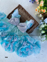 Load image into Gallery viewer, BT694 Aqua Elegance: Chic Celebration Dress for Little Darlings