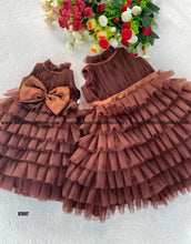 Load image into Gallery viewer, BT697 Cinnamon Sparkle: Baby’s Luxe Layered Dress