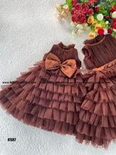 Load image into Gallery viewer, BT697 Cinnamon Sparkle: Baby’s Luxe Layered Dress