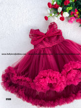 Load image into Gallery viewer, BT698 Crimson Lace Charm Dress – Revel in Refined Radiance