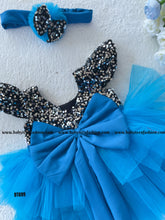 Load image into Gallery viewer, BT699 Crystal Ocean – Sparkling Blue Dress for Little Fashionistas