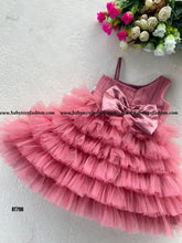 Load image into Gallery viewer, BT700 Blossom Blush: Rosette Ruffle Dress