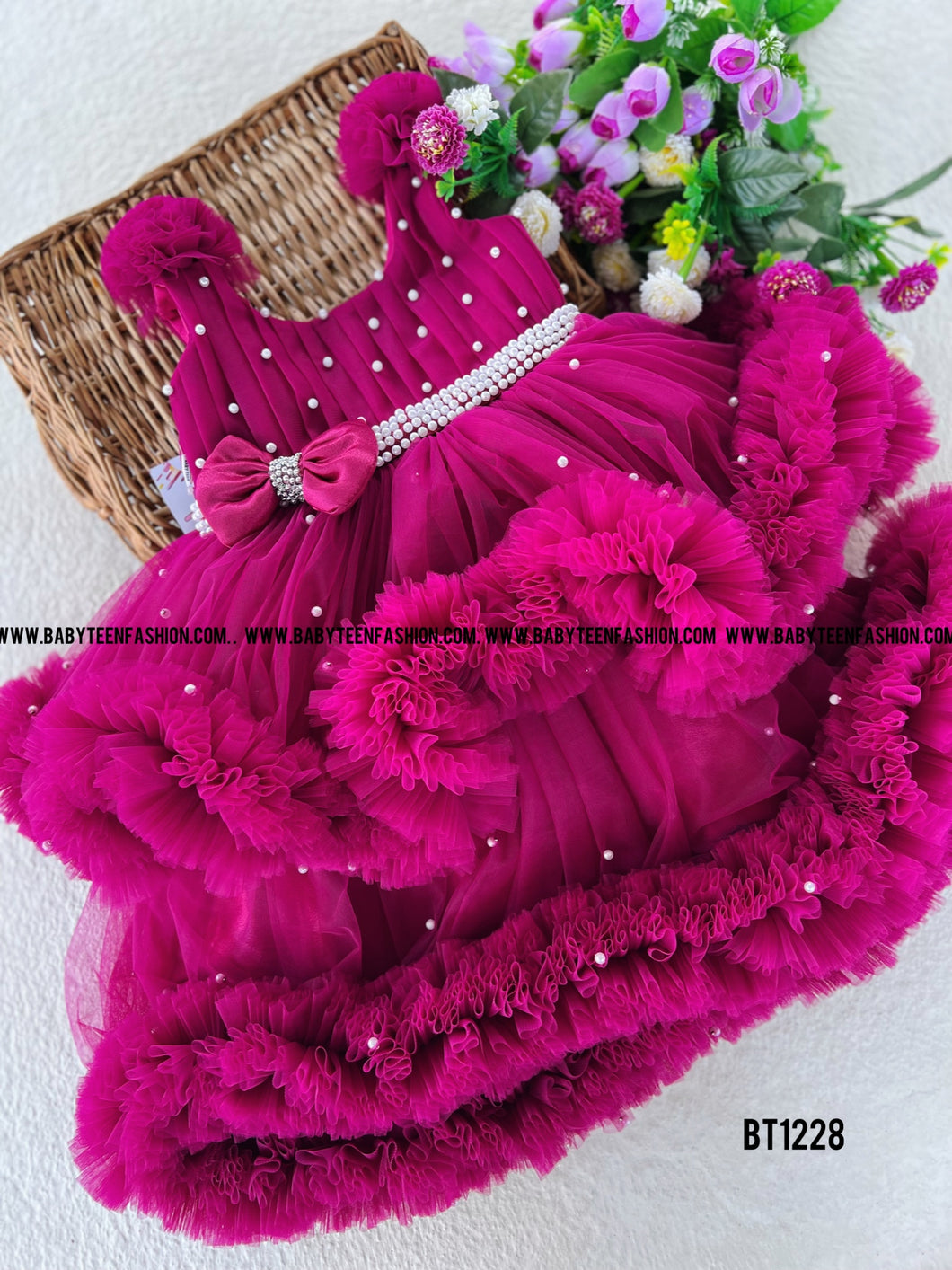 BT1228 Radiant Fuchsia Party Frock – Where Dreams Bloom