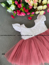 Load image into Gallery viewer, BT709 Coral Blossom Party Gown – Your Little One's Dreamy Delight