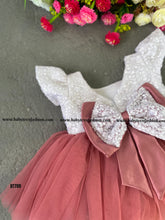 Load image into Gallery viewer, BT709 Coral Blossom Party Gown – Your Little One&#39;s Dreamy Delight
