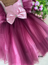 Load image into Gallery viewer, BT1401 Pink Twilight Crystal-Adorned Party Frolic Dress for Girls
