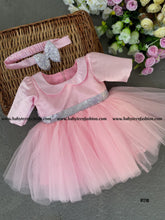 Load image into Gallery viewer, BT710 Sparkling Blush Princess Dress with Matching Headband