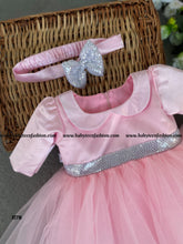 Load image into Gallery viewer, BT710 Sparkling Blush Princess Dress with Matching Headband
