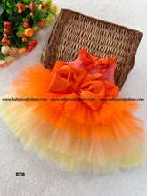 Load image into Gallery viewer, BT714 Sunset Cascade – Vibrant Party Frock for Little Charms
