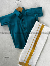 Load image into Gallery viewer, BT1234 Teal Tranquility: Boys&#39; Elegant Traditional Set
