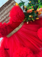 Load image into Gallery viewer, BT1408 Ruby Ruffles Gala Gown for Little Ladies