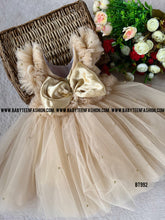Load image into Gallery viewer, BT992 Gilded Vanilla Dream Dress – Timeless Elegance for Little Ones