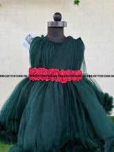 Load image into Gallery viewer, BT1269 Rosette Ribbon Green Gala Dress