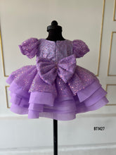 Load image into Gallery viewer, BT1427 Lavender Luxe: A Whimsical Gown for Little Dreamers