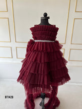 Load image into Gallery viewer, BT1428 Cherry Ruffle Gala Dress