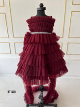 Load image into Gallery viewer, BT1428 Cherry Ruffle Gala Dress