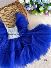 Load image into Gallery viewer, BT763 Royal Blue Sparkle Dress: Your Little Star&#39;s Dream Outfit
