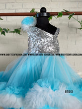 Load image into Gallery viewer, BT1013 Ice Queen Sparkle Gown - Let Her Shine Like Frozen Royalty