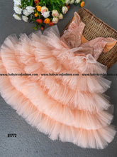 Load image into Gallery viewer, BT772 Peachy Keen Sparkle: Festive Frock for Tiny Trendsetters
