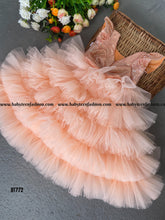 Load image into Gallery viewer, BT772 Peachy Keen Sparkle: Festive Frock for Tiny Trendsetters