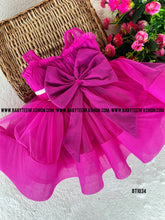 Load image into Gallery viewer, BT1034 Fuchsia Flair Ruffle Dress