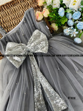 Load image into Gallery viewer, BT1036 Silver Mist: Enchanting Layered Dress for Petite Fashionistas