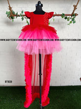 Load image into Gallery viewer, BT1039 Crimson Joy Ruffled Gown – Let Her Shine at Every Soiree