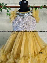 Load image into Gallery viewer, BT1044 Golden Glow Layered Gown - Shimmer into the Spotlight!