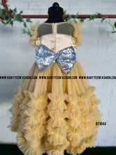 Load image into Gallery viewer, BT1044 Golden Glow Layered Gown - Shimmer into the Spotlight!