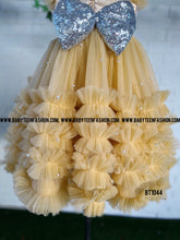 Load image into Gallery viewer, BT1044 Golden Glow Layered Gown - Shimmer into the Spotlight!