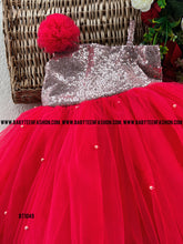 Load image into Gallery viewer, BT1049 Crimson Spark Party Dress
