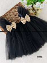 Load image into Gallery viewer, BT1066 Midnight Glitz Bow Dress – A Touch of Glamour