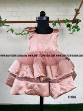 Load image into Gallery viewer, BT1068 Rose Gold Ruffle Dress - Little Fashionista's Delight