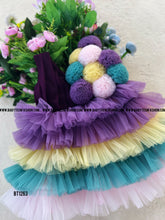 Load image into Gallery viewer, BT1063 Flower Theme Multicolour Frock