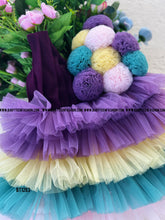 Load image into Gallery viewer, BT1063 Flower Theme Multicolour Frock