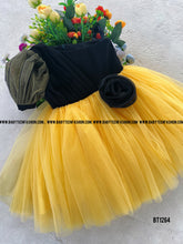 Load image into Gallery viewer, BT1264 Sunshine Charm – Elegant Yellow Party Frock
