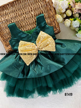Load image into Gallery viewer, BT419 Emerald Elegance Festive Dress for Joyful Occasions