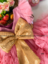 Load image into Gallery viewer, BT742 Enchanted Flutter Baby Gown – Dazzle in Pink for Moments that Sparkle